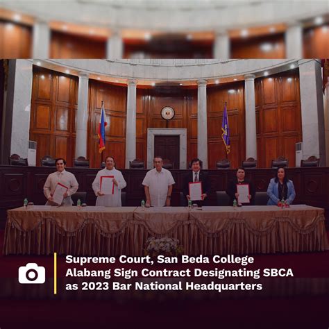 Supreme Court San Beda College Alabang Sign Contract Designating Sbca