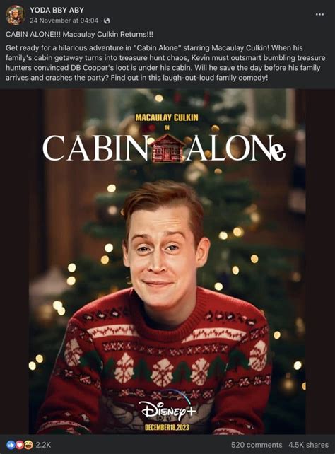 Cabin Alone Is Macaulay Culkin Making A Home Alone Sequel Dexerto