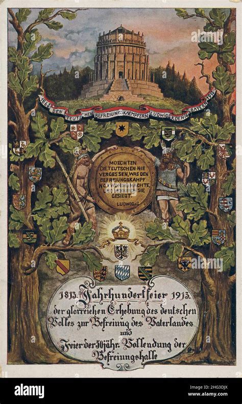 Vintage German Commemorative Poster Dedicated To The Centenary Of The