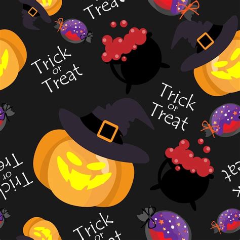 Premium Vector Halloween Seamless Pattern