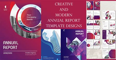 Creative And Modern Annual Report Template Designs Entheosweb