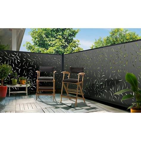 Modinex Ft X Ft Charcoal Gray Composite Decorative Fence Panel