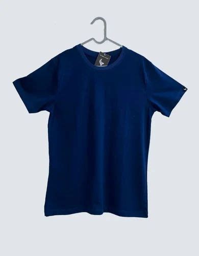 Plain Dark Blue Cotton Round Neck T Shirt Rs 190 Indie Stylery Private