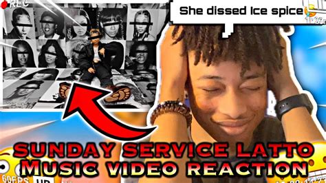 LATTO SUNDAY SERVICE OFFICIAL MUSIC VIDEO REACTION ICE SPICE DISS