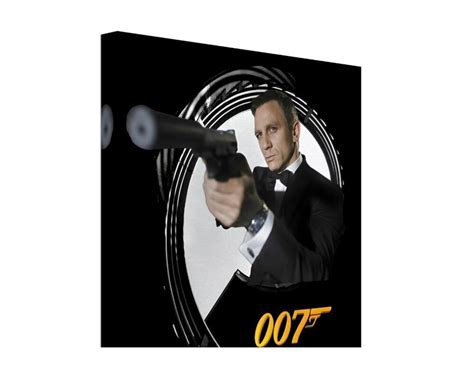 James Bond Poster Daniel Craig 007 Canvas James Bond Canvas Etsy