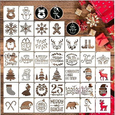 Amazon Pcs Christmas Stencils For Painting On Wood X Inch