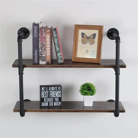 Amazon Mbqq Industrial Retro Pipe Shelf In Tier Wall Mounted