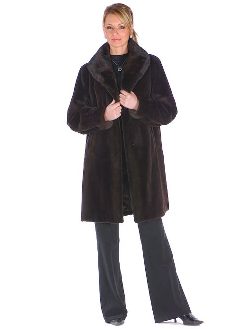 Sheared Mink Jacket-Mahogany Mink Shawl Collar – Madison Avenue Mall Furs