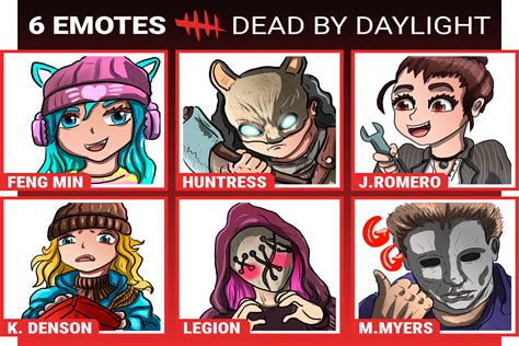 Dead By Daylight 6 Twitch Emotes [1] Graphic By Fromporto · Creative