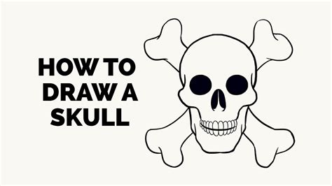 How To Draw A Skull Easy Step By Step Drawing Tutorial Youtube