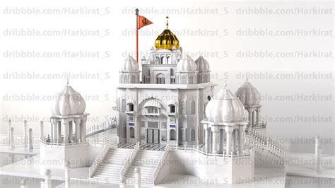 Gurudwara 3D modelling and Render by Harkirat singh on Dribbble