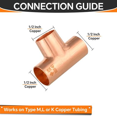 Pro 30 Pack 1/2" x 1/2" x 1/2" Copper Tee - partsglobalshop