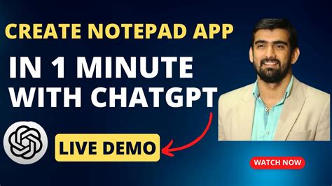 Build Notepad App Using ChatGPT In 1 Minute Openai Chatgpt YouTube