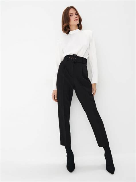 Pantaloni Carrot Culoare Negru Mohito W X