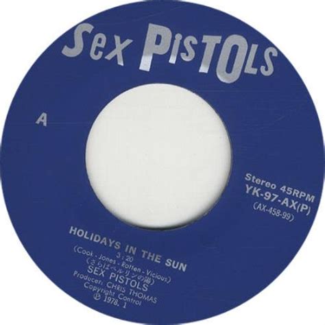 Sex Pistols Holidays In The Sun Japanese Vinyl Single Inch Record