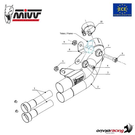 Mivv Exhaust Slip On Double Gun Approved Titanium Kawasaki Z