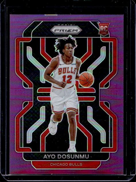 Panini Prizm Ayo Dosunmu Purple Prizm Rookie Rc Bulls Ebay