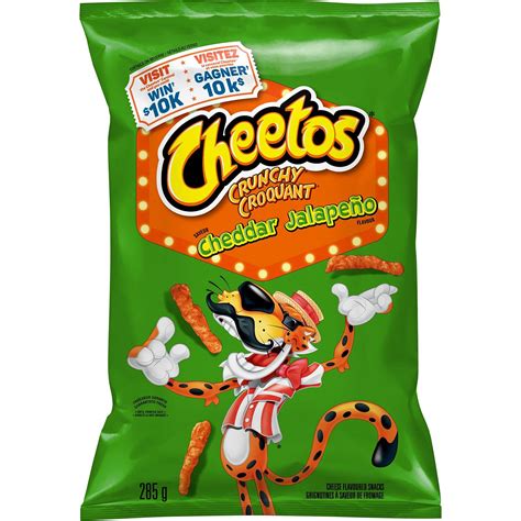 Buy Cheetos Crunchy Cheddar Jalapeño Cheese Flavored Snacks 285g 10oz {imported From Canada