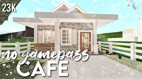 Bloxburg No Gamepass Cafe Speedbuild Gwenyt Youtube