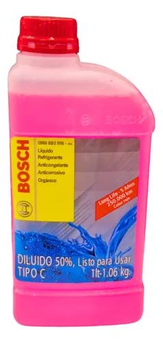 Liquido Refrigerante Bosch Org Rojo Vw Gm Renault Fiat Mercadolibre