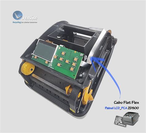 Flex Flat Cable Painel Pca Zebra ZD500 Lservice peças e impressoras