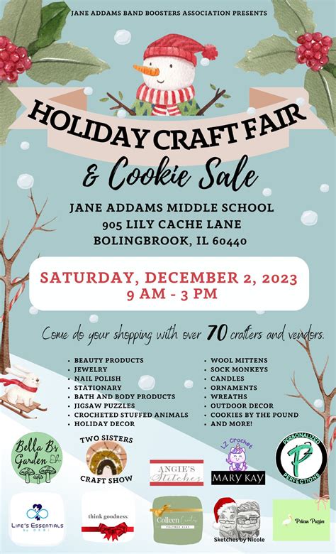 Dec 2 32nd Annual Holiday Craft Fair Cookie Sale Bolingbrook IL