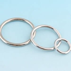 Silver O Ring 20pcs 19mm 32mm 40mm Non Welded Metal O Buckle Belt Strap