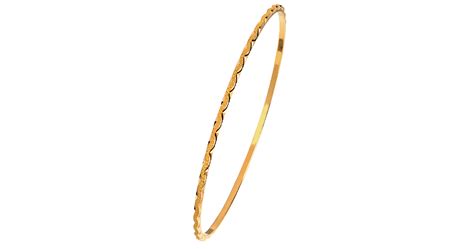 Tender And Sleek 22kt Yellow Gold Bangle By Orra Dn Gbg11040