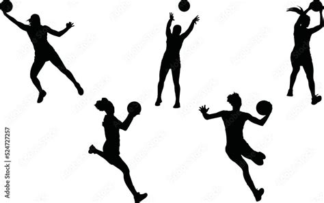 Netball vector eps, Silhouette, Logo, Netball vector eps Cut Files for ...