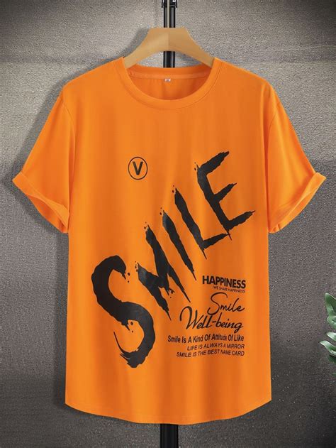 Homens Camiseta Gráfico De Slogan In 2024 Masculine Clothing Mens