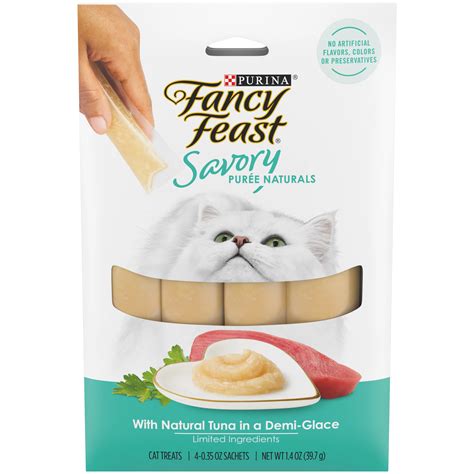 Fancy Feast Savory Puree Naturals Tuna Cat Treats Shop Treats At H E B