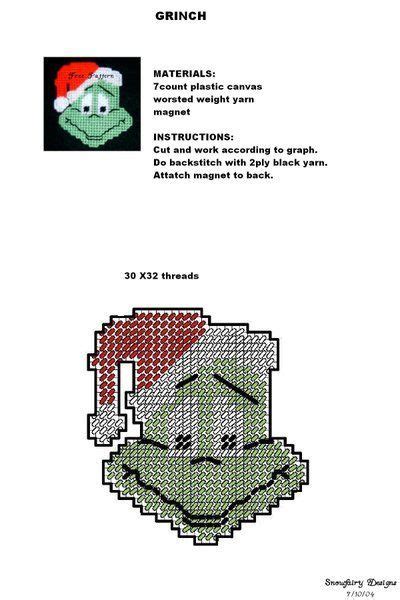 Printable Grinch Plastic Canvas Patterns