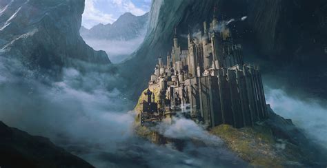 4K Artwork Mountains Digital Art Fantasy Art Castle HD Wallpaper