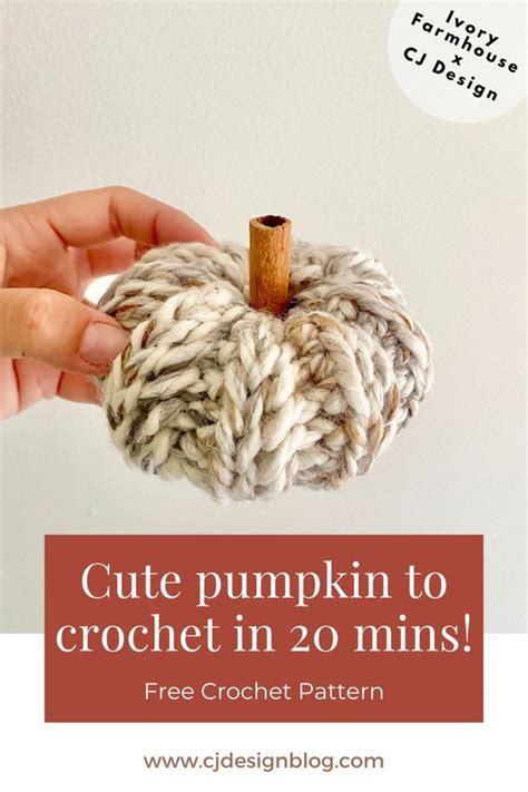 How To Crochet A Quick Easy Pumpkin Free Pattern Cj Design Blog