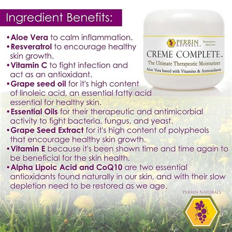 Creme Complete All Natural Restorative Anti Aging Moisturizer For Sun