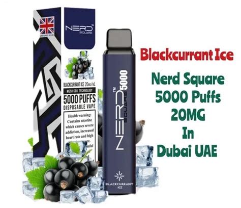 Nerd Square Blackcurrant Ice 5000 Puffs Disposable Vape In Dubai Vapester