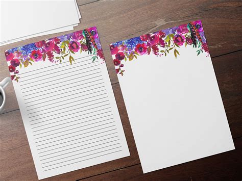 Boho Printable Stationery Set By Old Continent Design Thehungryjpeg