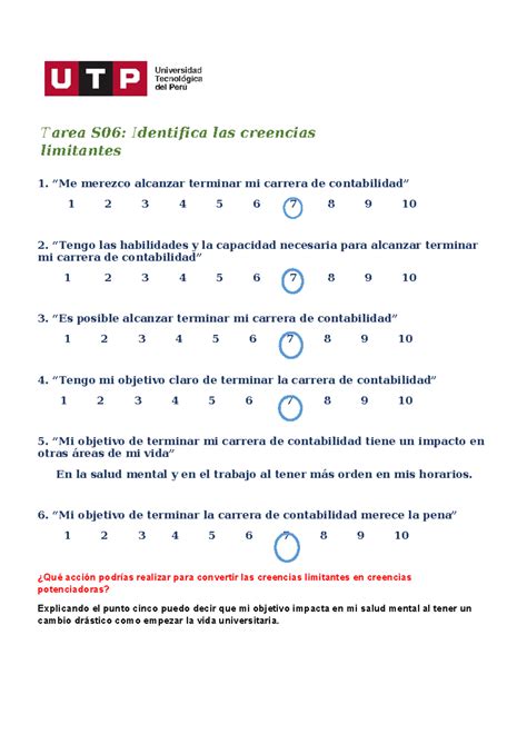 Ivu Actividad Estrella Leidy Tarea S Identifica Las Creencias