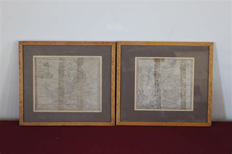 Lot - (2) Older Framed Maps