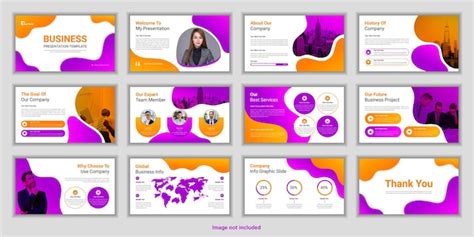 Premium Vector Business Powerpoint Presentation Slide Template Set Or