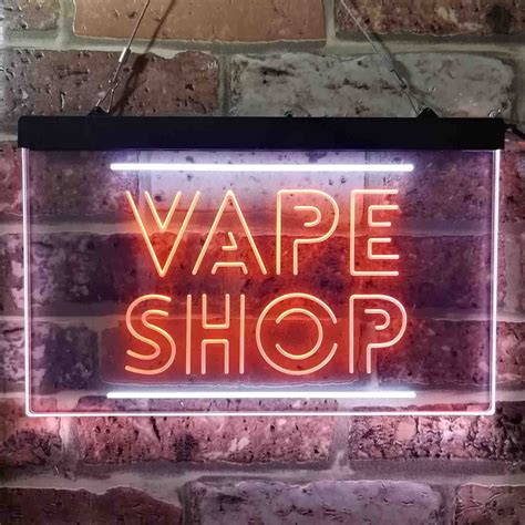 Vape Shop Dual Color Led Neon Sign St6 I3882 Etsy