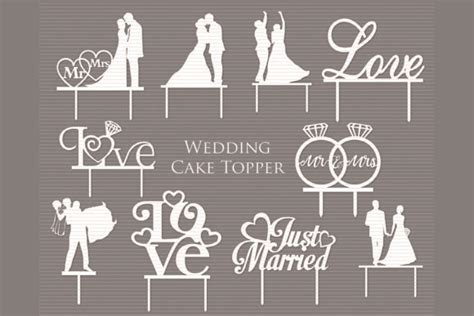 Download Wedding Cake Topper Bundle Svg File Free Download Svg