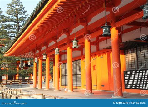 The Architecture of the Main Palace in Heian Shrine Stock Photo - Image of religion, main: 134566738