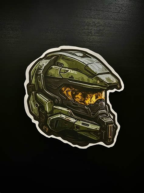 Unsc Helmet Sticker Etsy