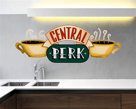 Central Perk Decal Central Perk Decor Kitchen Wall Art Central Etsy