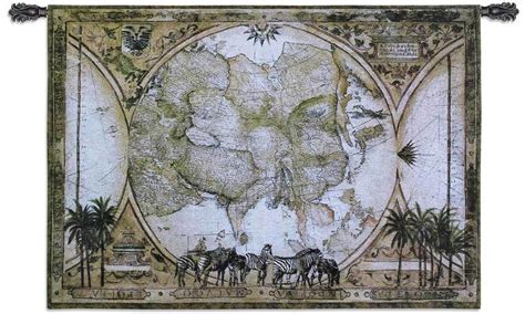 Tropic of Capricorn | 53" x 40" | Woven Wall Tapestry | World map ...