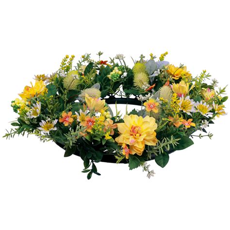 Floristik Co Uk Door Wreath Wall Decoration Flowers Dahlias Banksia