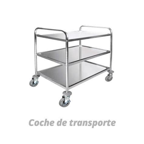 Coche De Transporte Acero Inox 3 Bandejas Biosystem Peru Sac