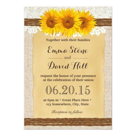 Burlap Lace Wedding Invitations Burlap Lace Wedding Invitations