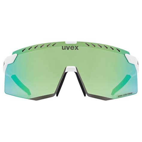 Uvex Pace Stage CV Fahrrad Sport Brille weiß mirror grün von Top